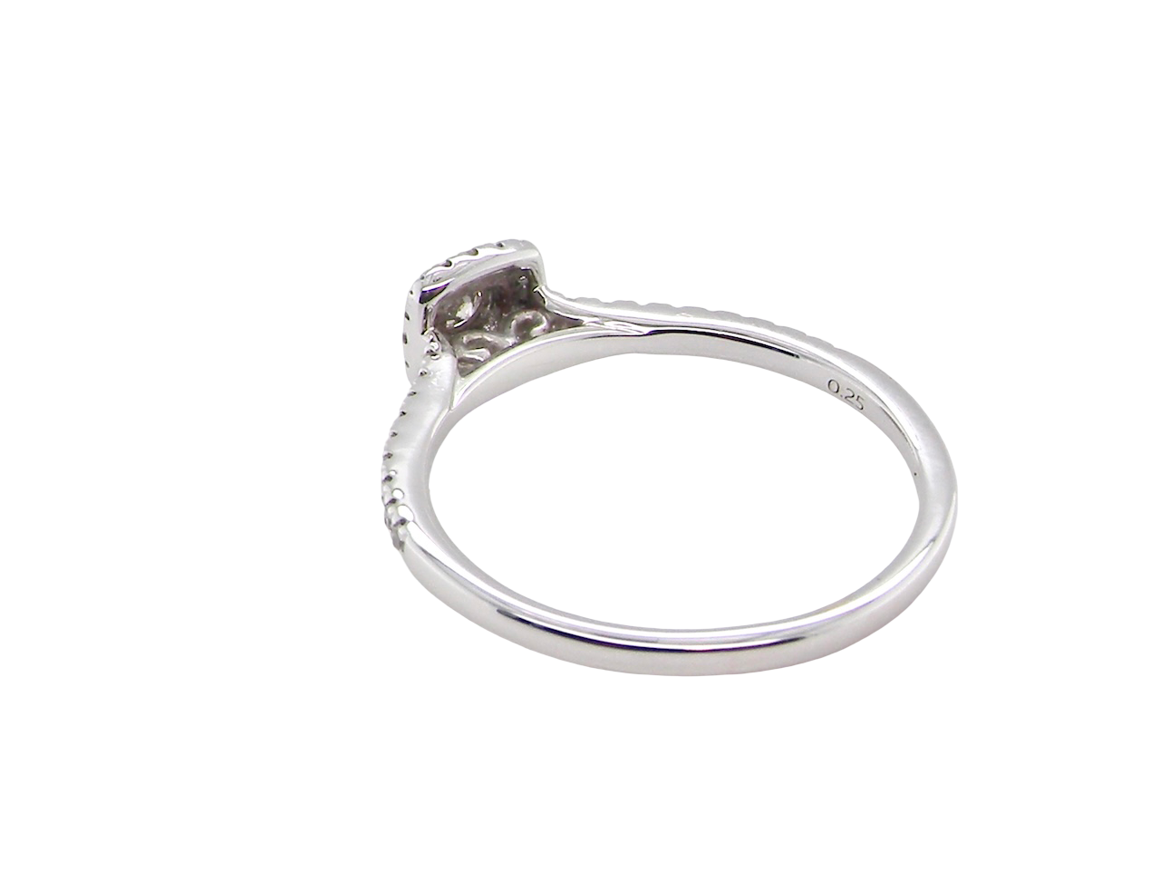rear A 9 carat white gold Diamond halo ring