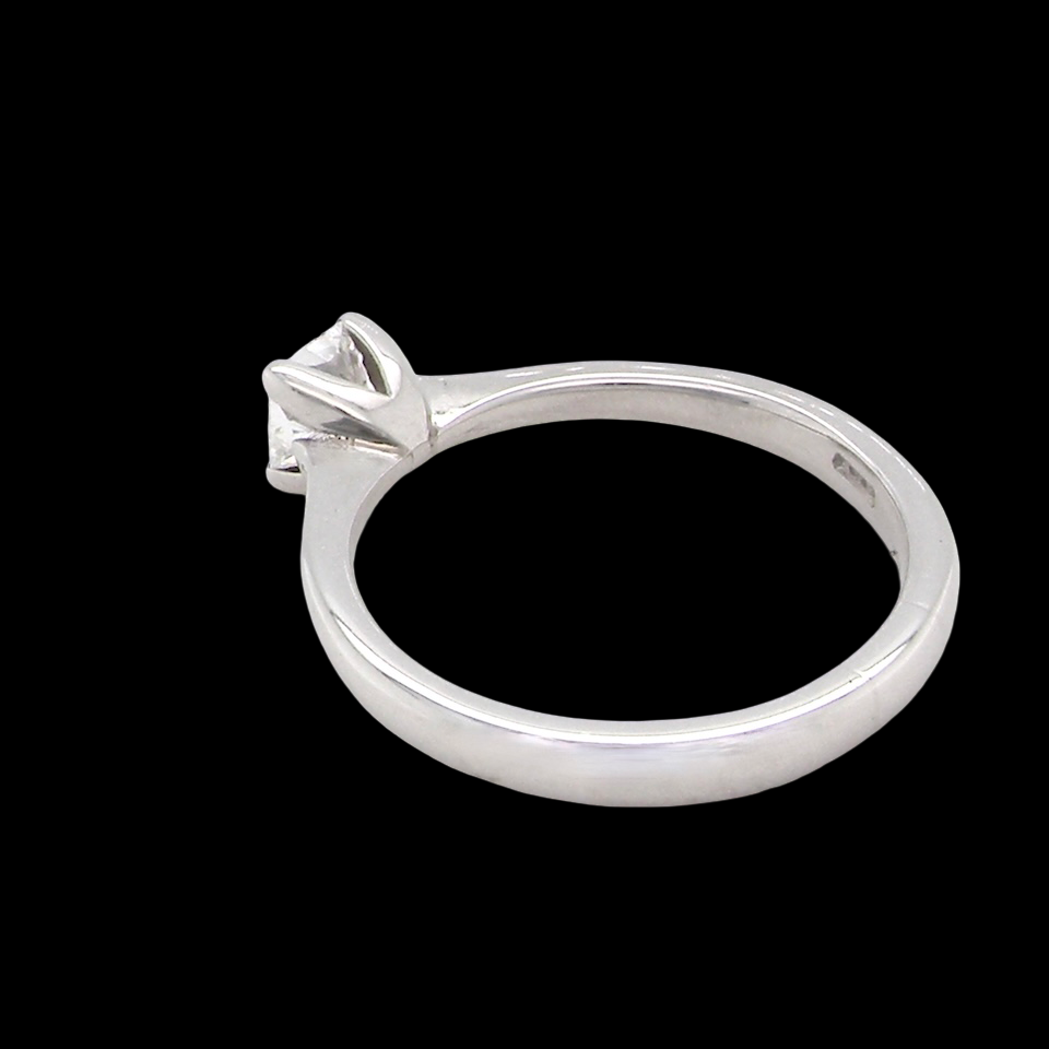 A Platinum Solitaire Diamond Engagement Square Cut