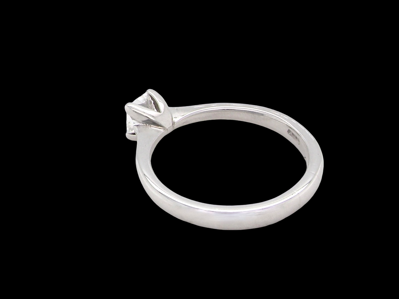 A Platinum Solitaire Diamond Engagement Square Cut