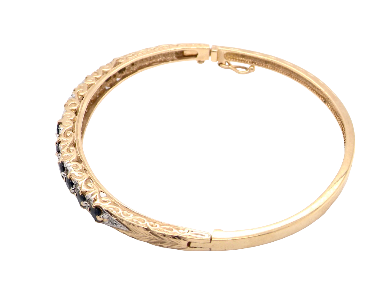 rear A Sapphire and Diamond Bangle