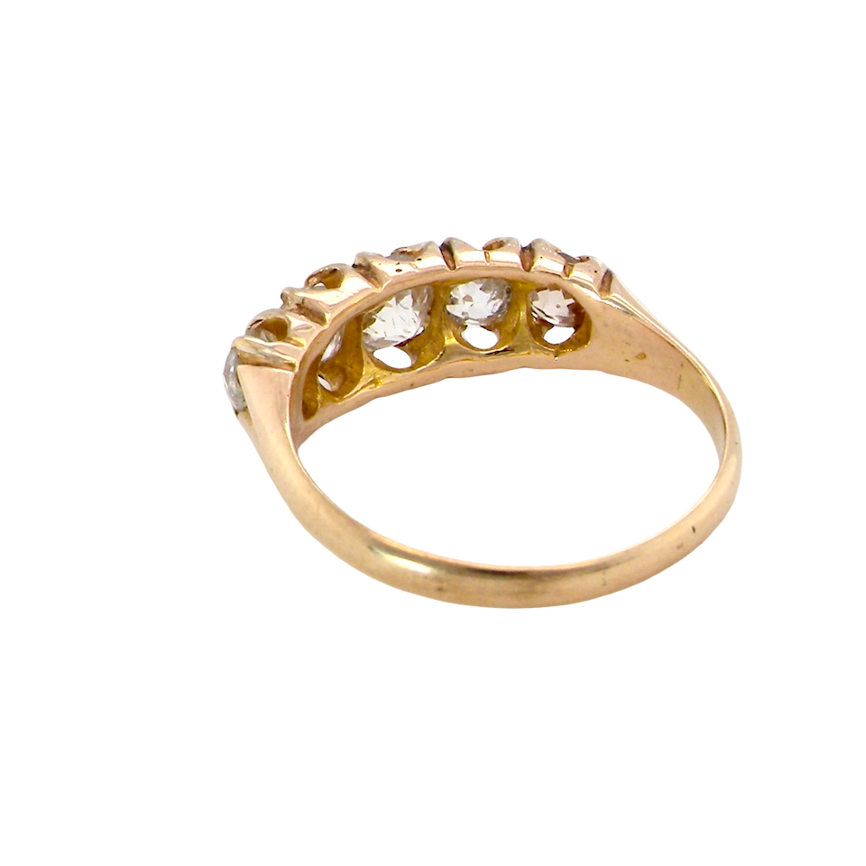A Victorian Five-Stone Diamond Ring, Birmingham 1892