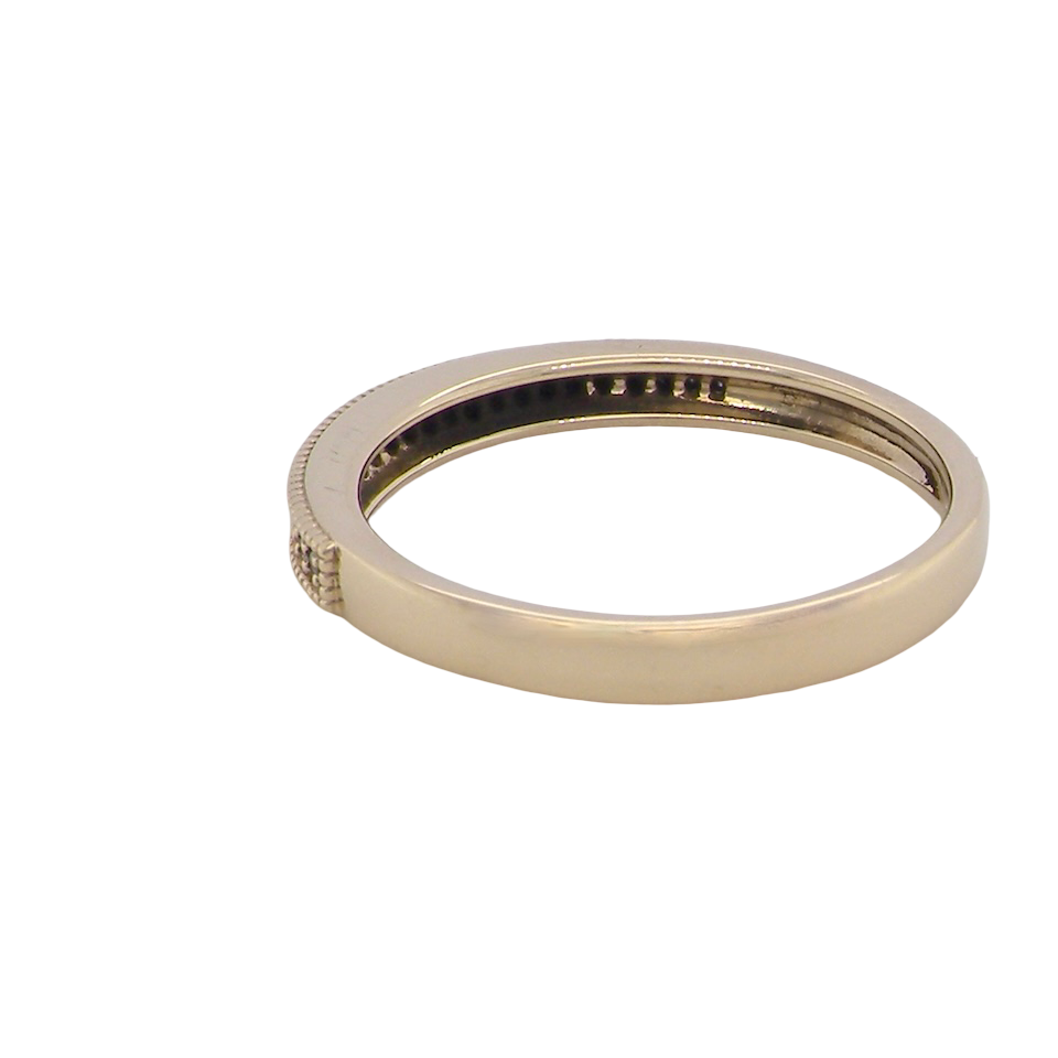 rear A half-hoop eternity ring set with approximately twenty-four white diamonds