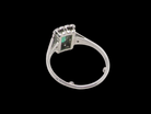 rear A vintage Emerald and Diamond Cluster ring