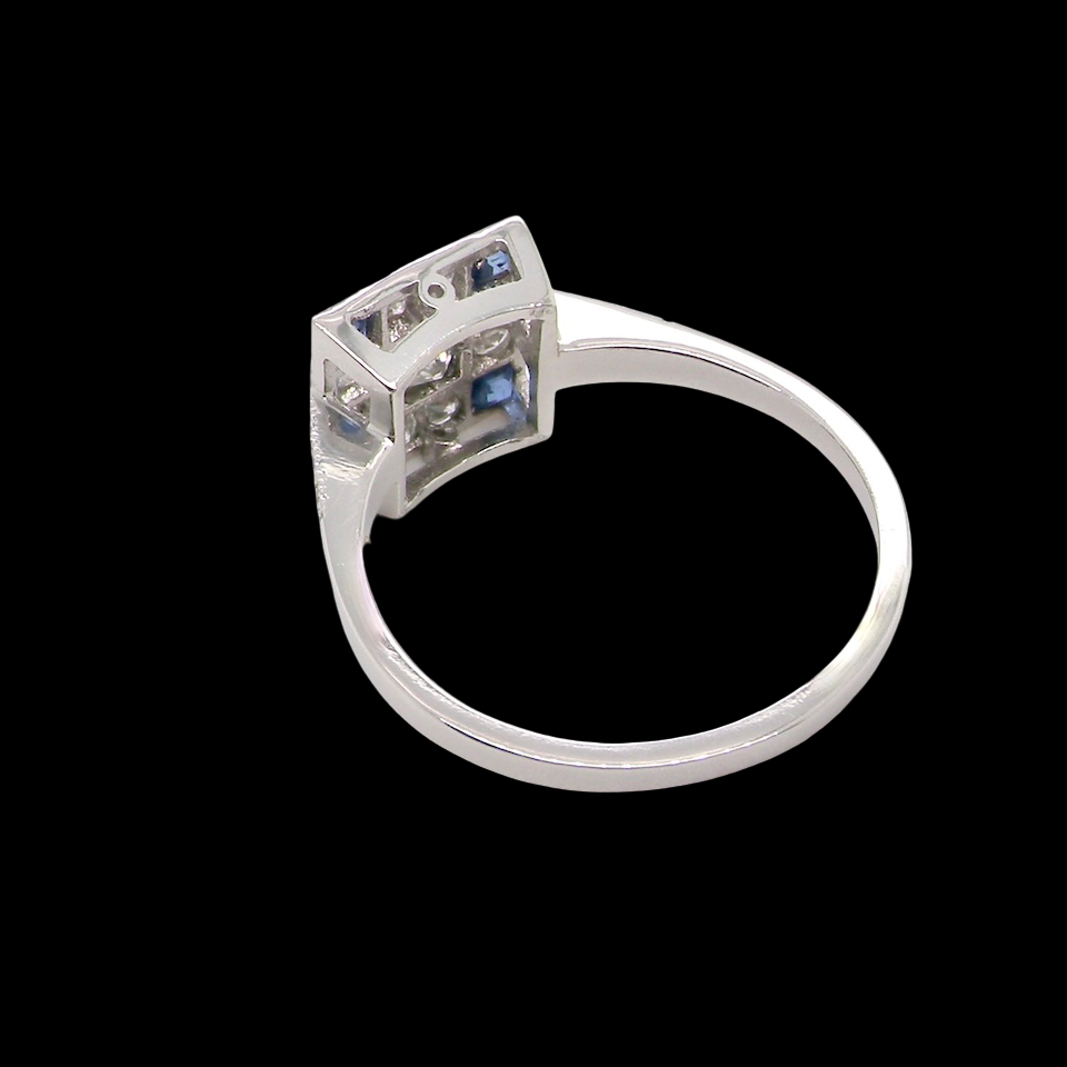 An Art Deco Style Platinum Cluster Ring