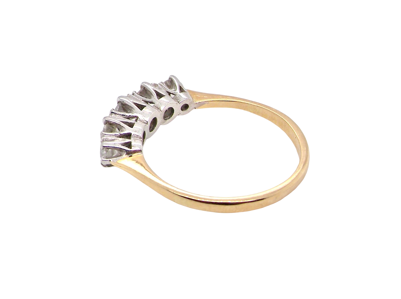 rear An antique five-stone ring dating from the early 20th century,