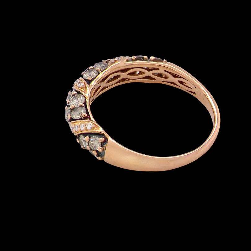 rear From the Le Vian Collection a delightful 14 carat rose gold half hoop ring. 