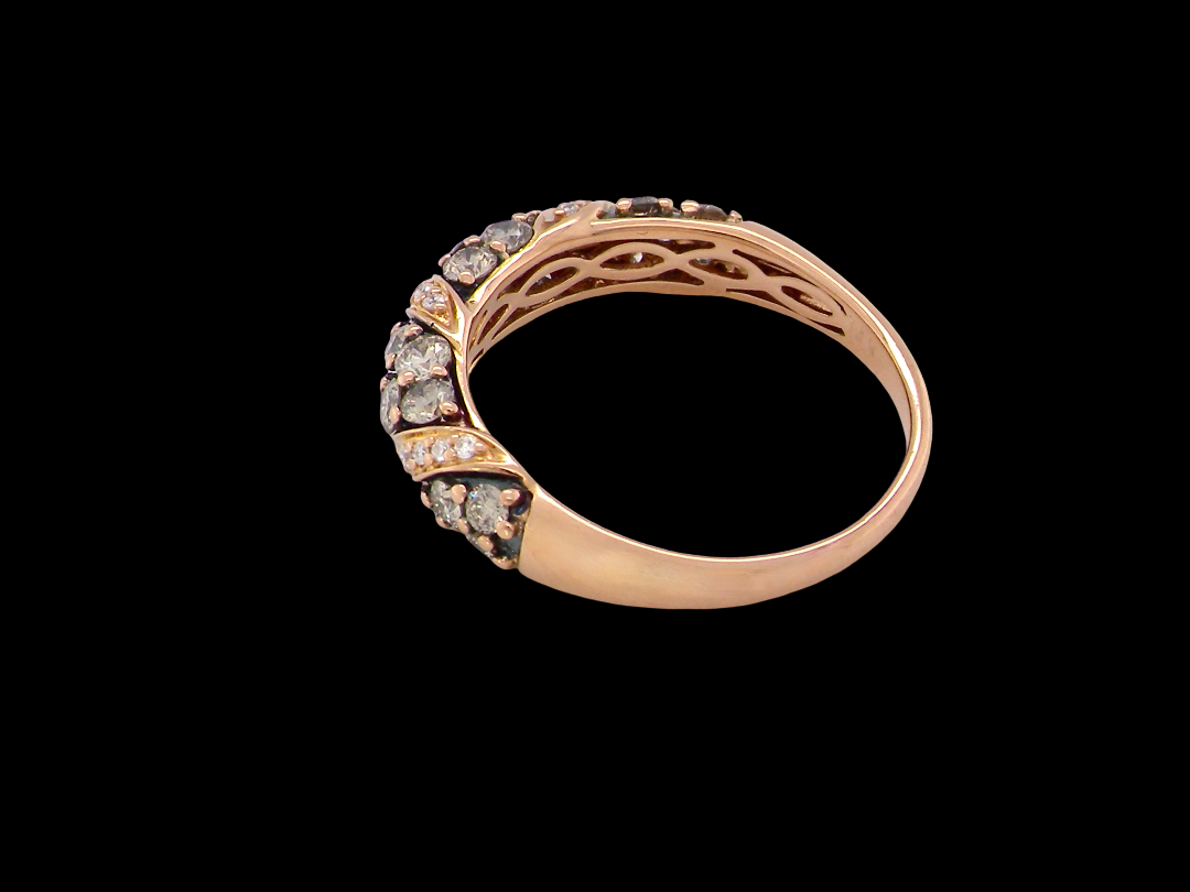 rear From the Le Vian Collection a delightful 14 carat rose gold half hoop ring. 