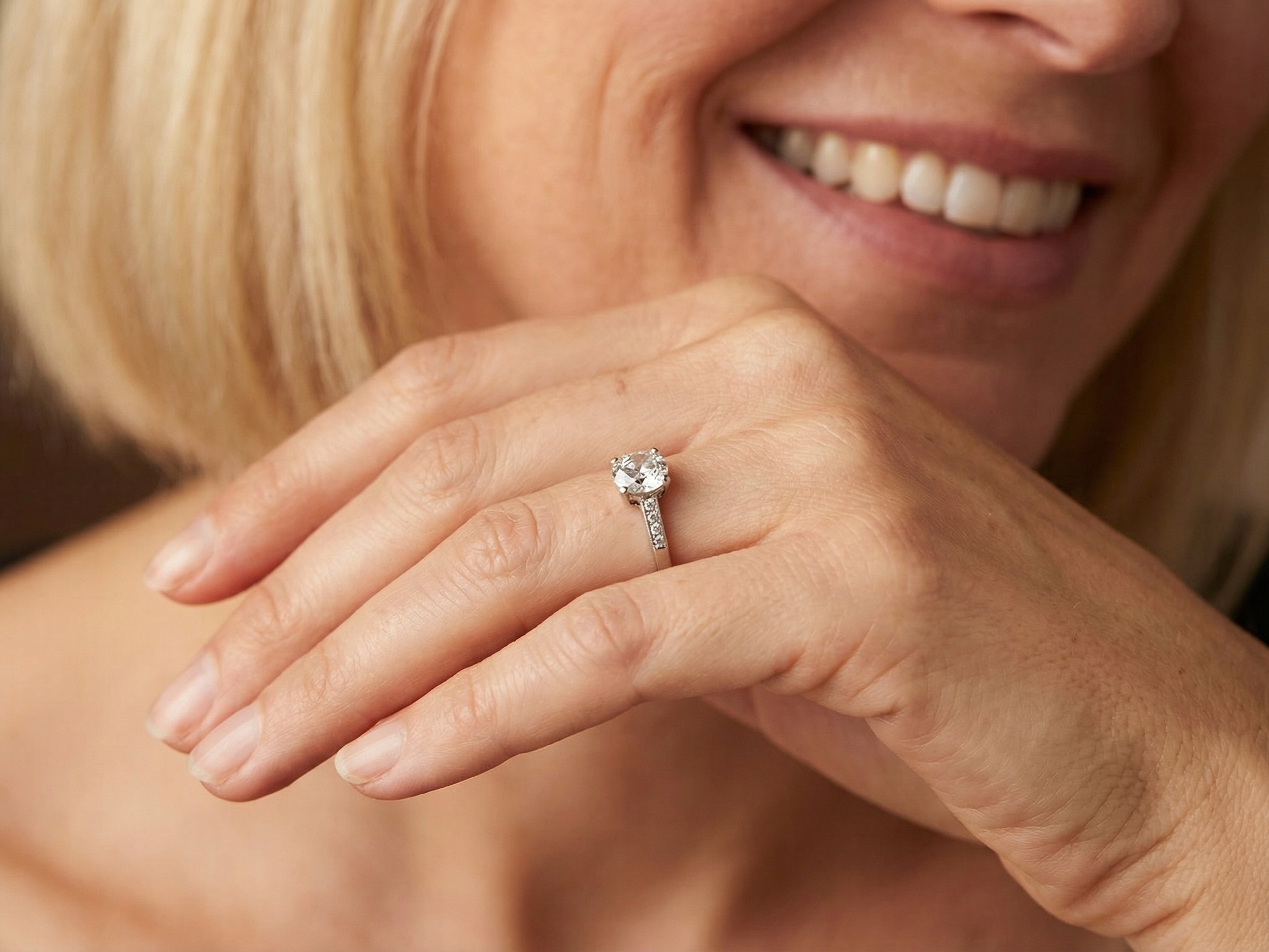 she just loves this diamond ring