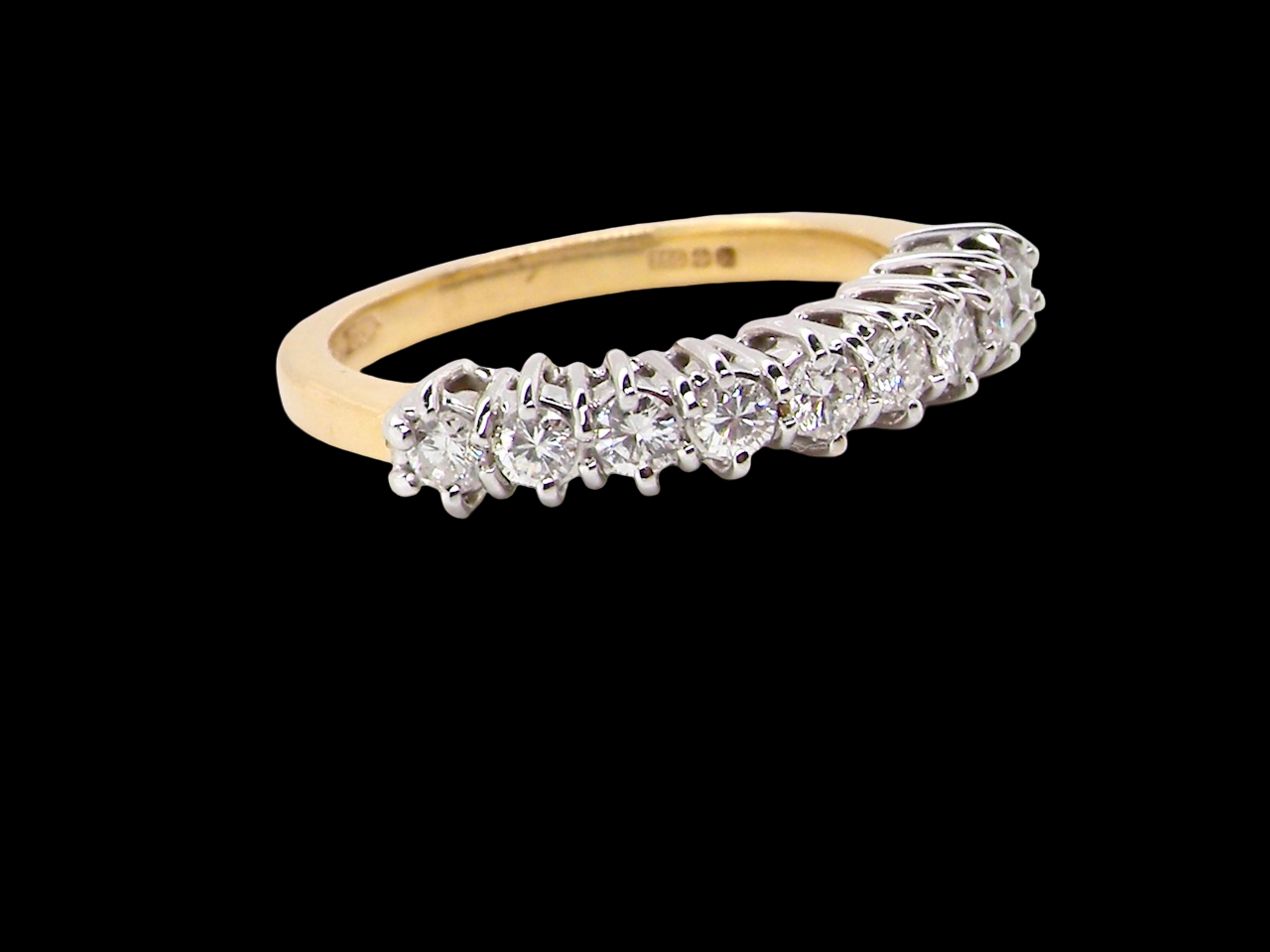 A Classic Half Hoop Diamond Eternity Ring – 18ct Yellow & White Gold (1989)