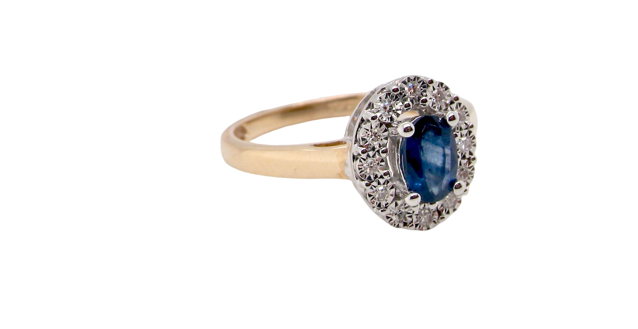 A New Sapphire & Diamond Cluster Ring