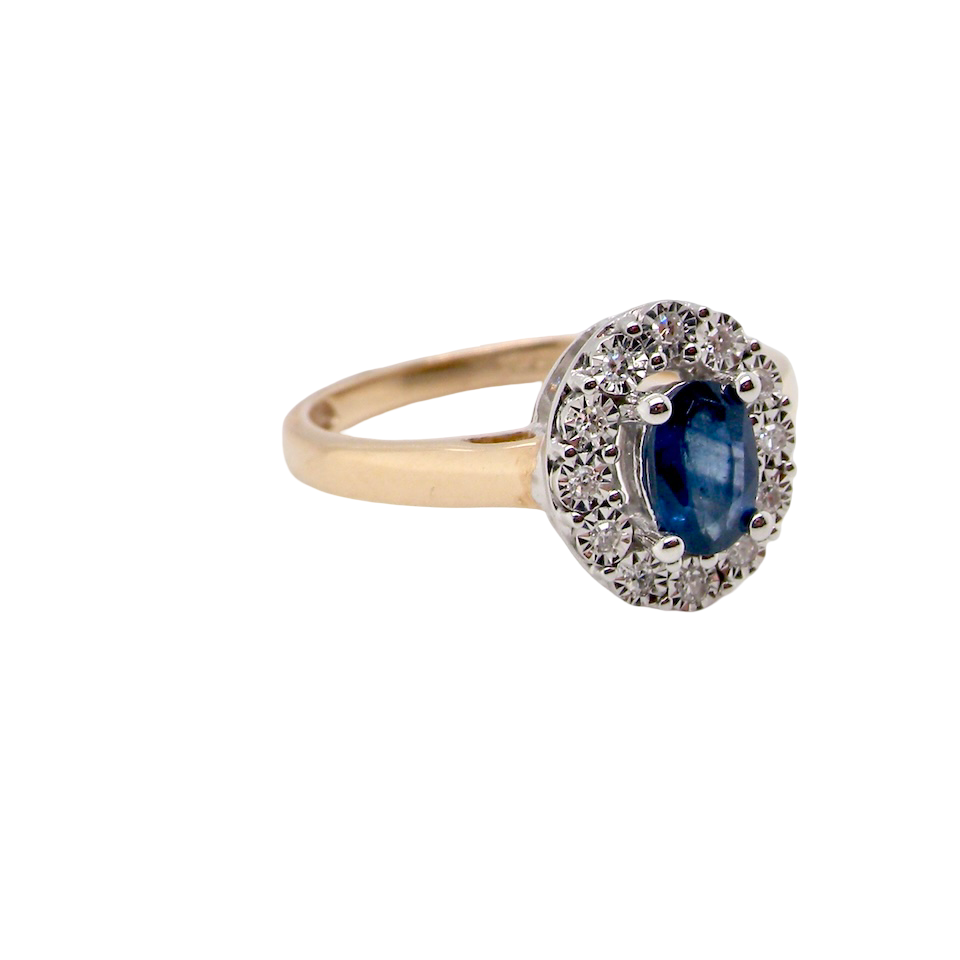A New Sapphire & Diamond Cluster Ring