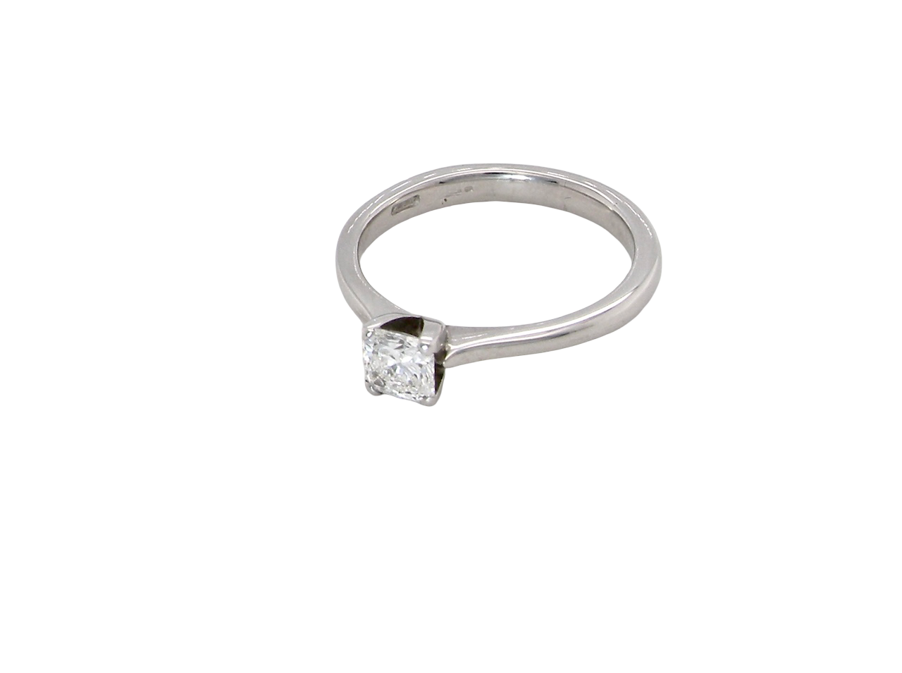 A Platinum Solitaire Diamond Engagement Ring