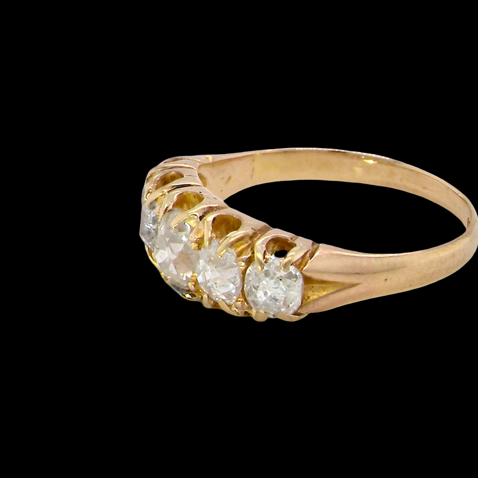A Victorian Five-Stone Diamond Ring, Birmingham 1892