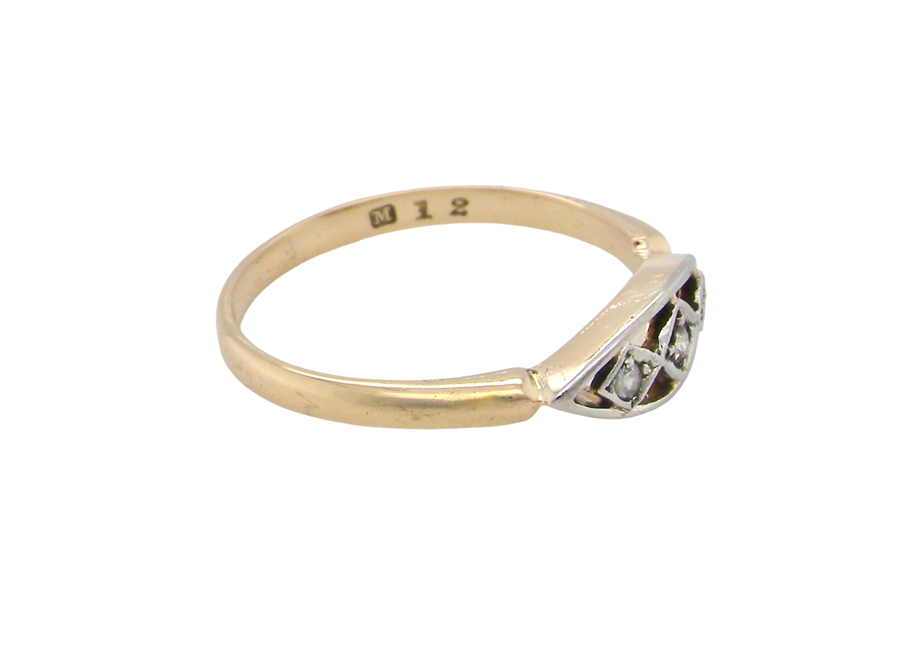 A Vintage Early 20th Century Three-Stone Diamond Engagement ring