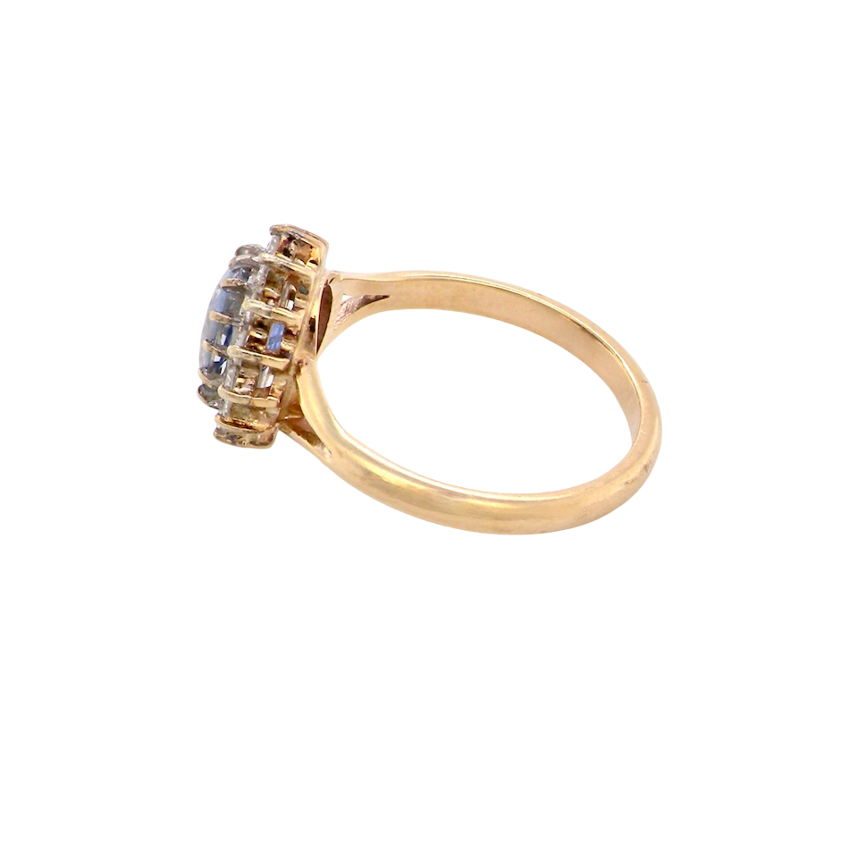 A Vintage Sapphire & Diamond Cluster Ring (c.1960–1970)