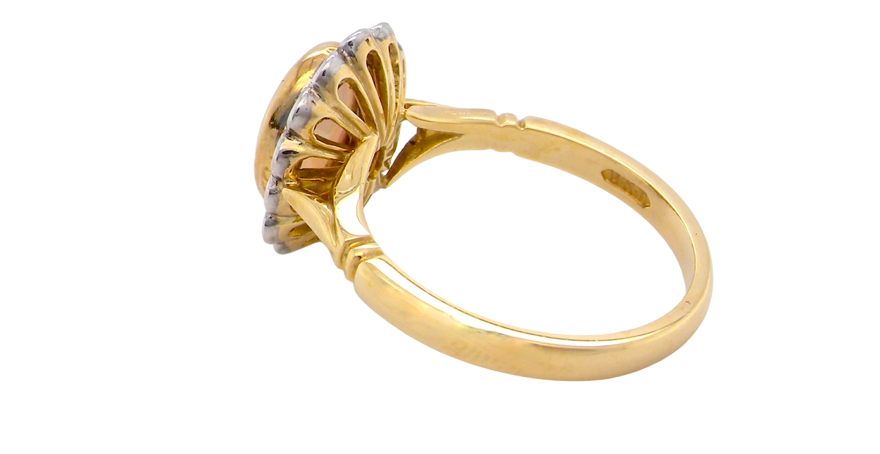 A new White Opal and Diamond Cluster Ring
