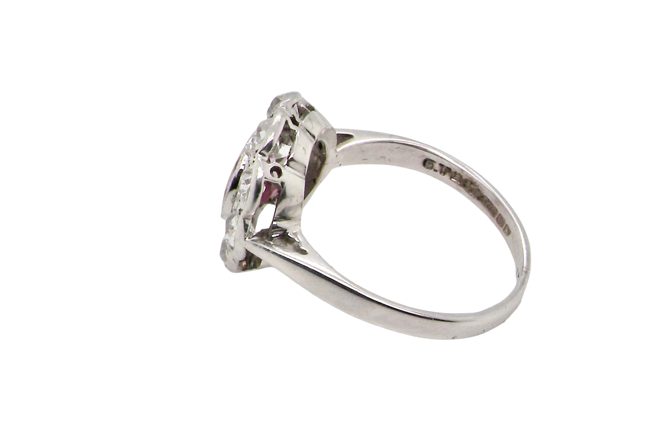 A beautiful Ruby and Diamond cluster ring