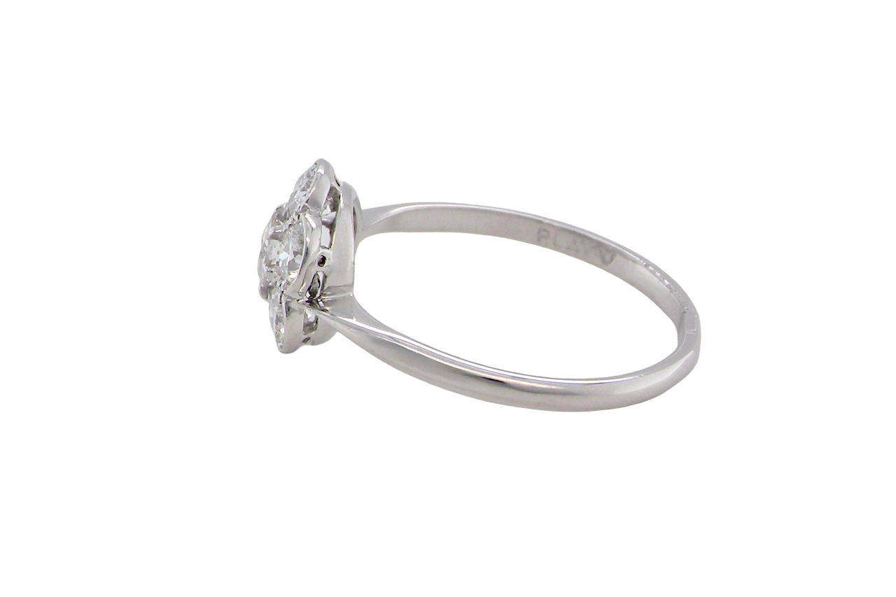 Diamond ring on a white background