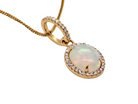 A fine opal and diamond pendant