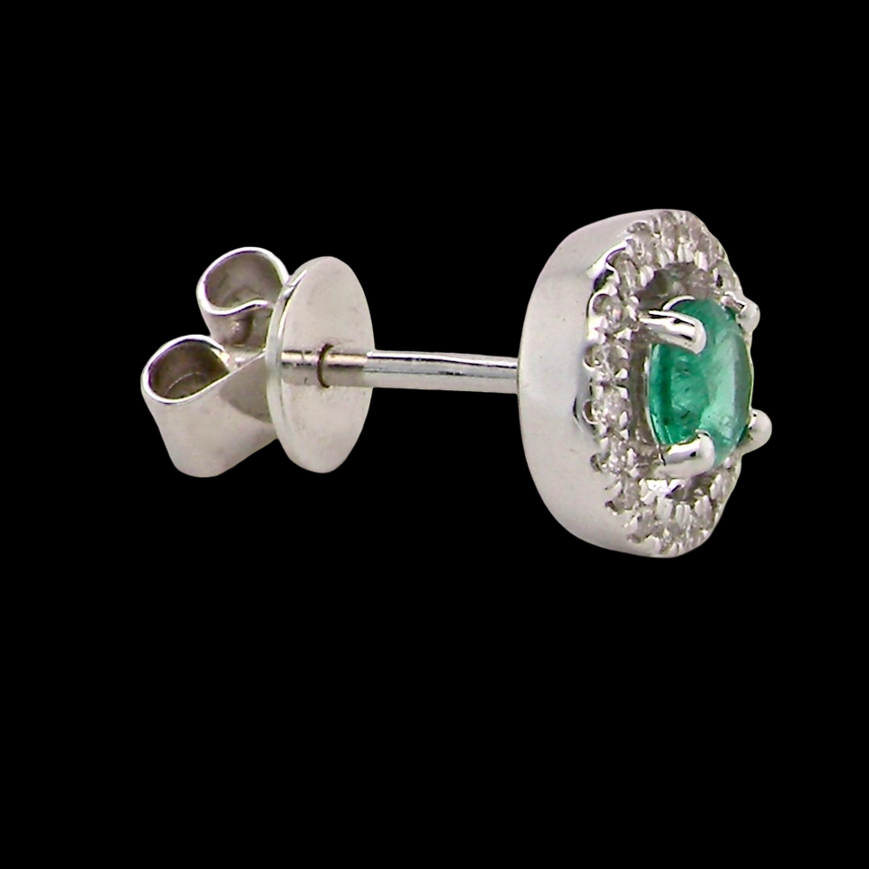 A fine pair of NEW Emerald and Diamond earrings