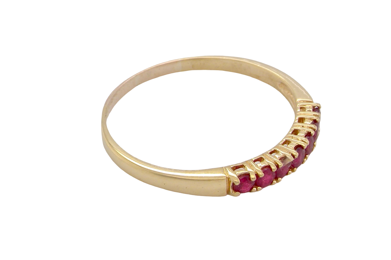 side A half hoop ruby eternity ring