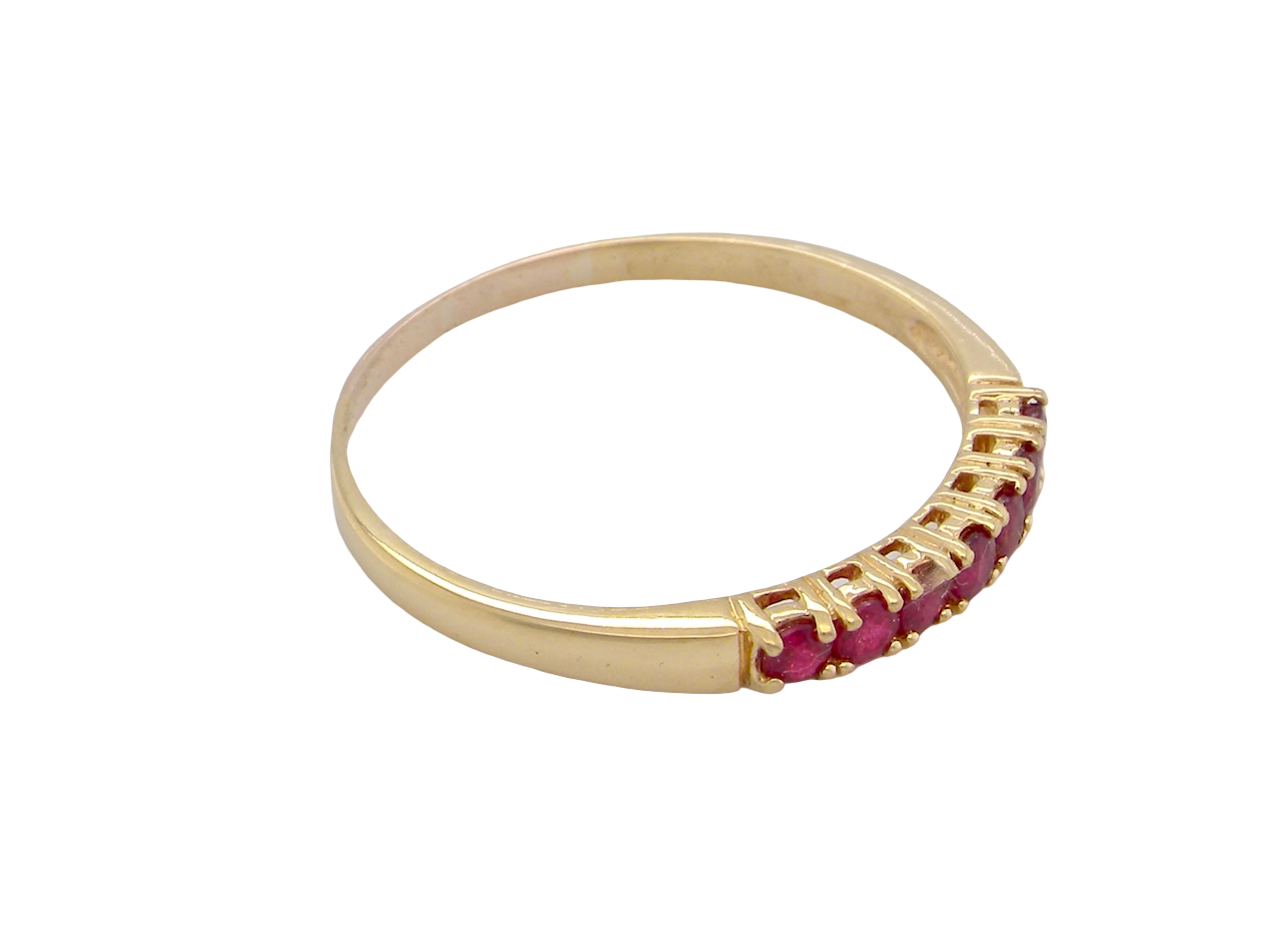 side A half hoop ruby eternity ring