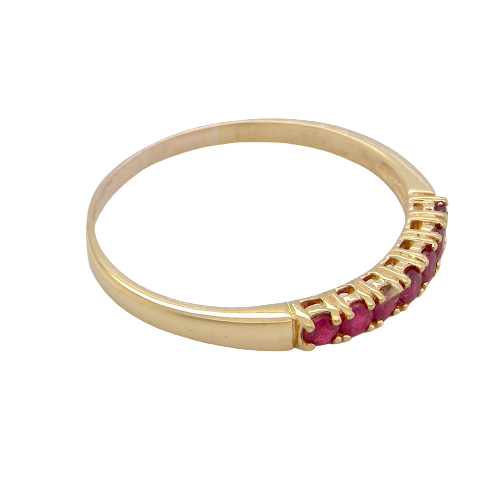 side A half hoop ruby eternity ring