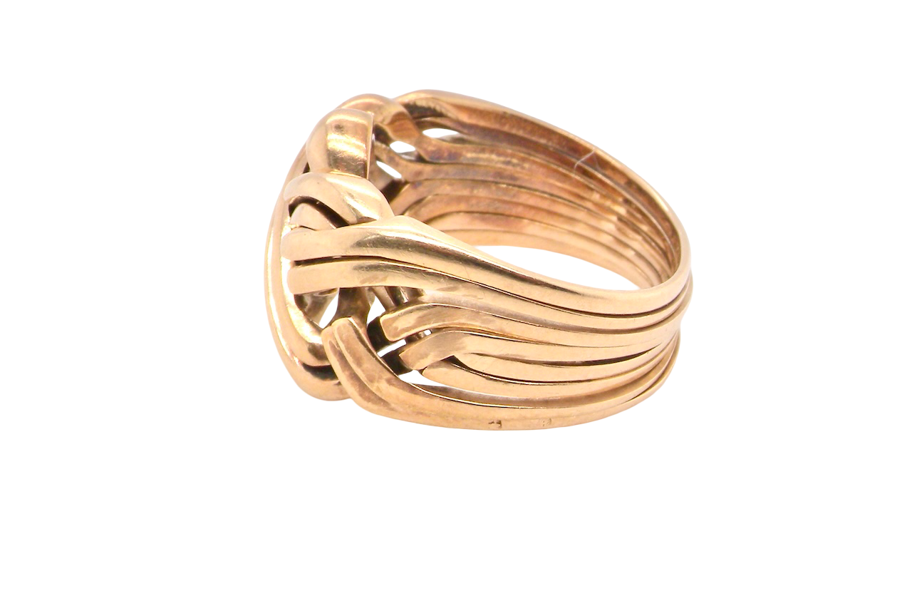A man's gold Puzzle ring
