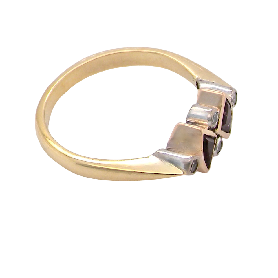 A pink tourmaline and diamond ring