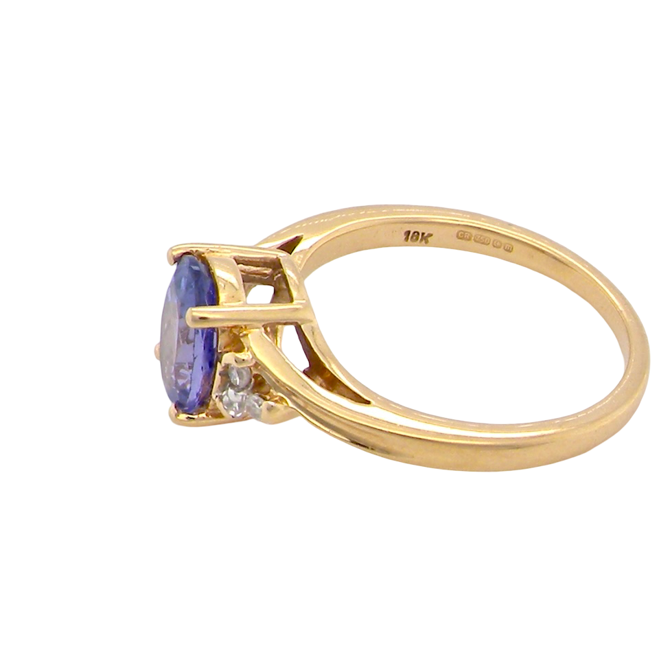 A Tanzanite and Diamond Ring