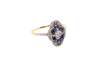 An Art Deco Diamond and Sapphire Cluster Ring (1920-1930)