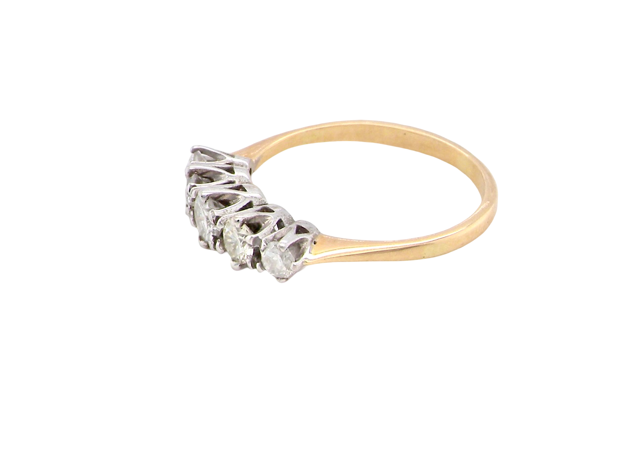 side An antique five-stone ring dating from the early 20th century,