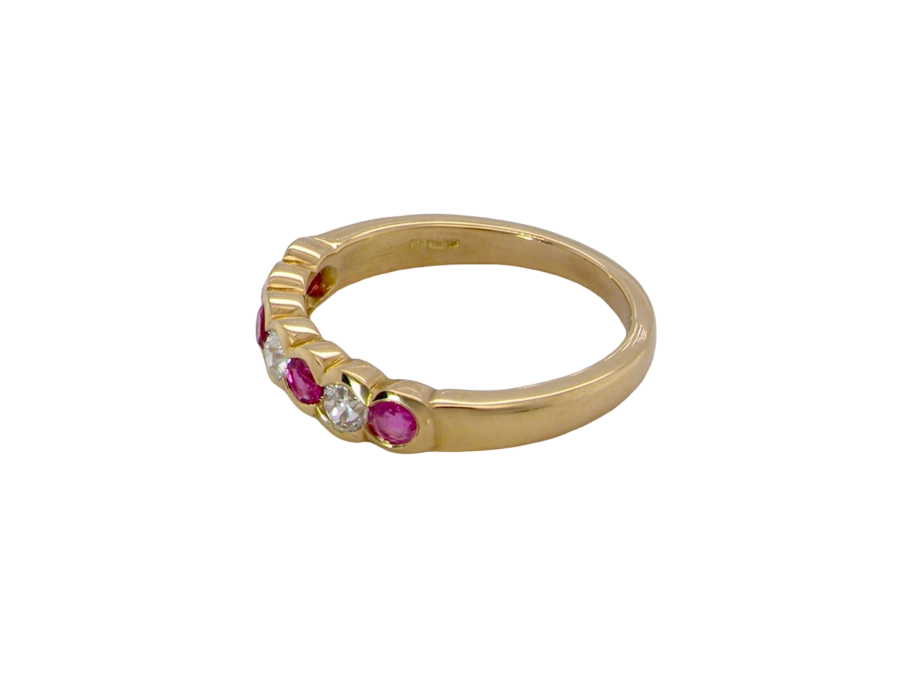 half-hoop eternity ring crafted in 18ct yellow gold