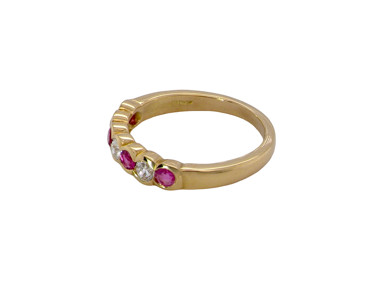 half-hoop eternity ring crafted in 18ct yellow gold