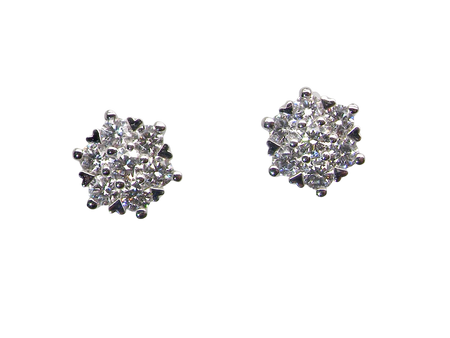 stunning Diamond cluster earrings
