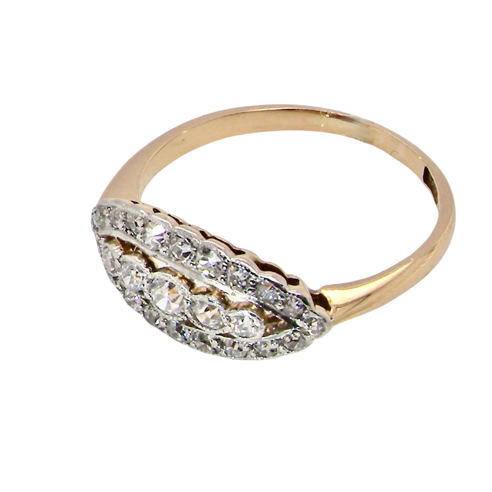 top An enchanting diamond ring from the early part of the 20th century.