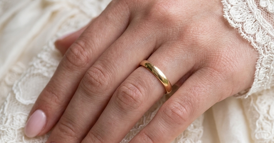 wedding dress with A simple yet highly traditional wedding . The D shape profile has been popular for decades and this ring at just under 4mm has a substantial weight of 3.8grams.