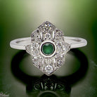 NEW Emerald and Diamond cluster ring