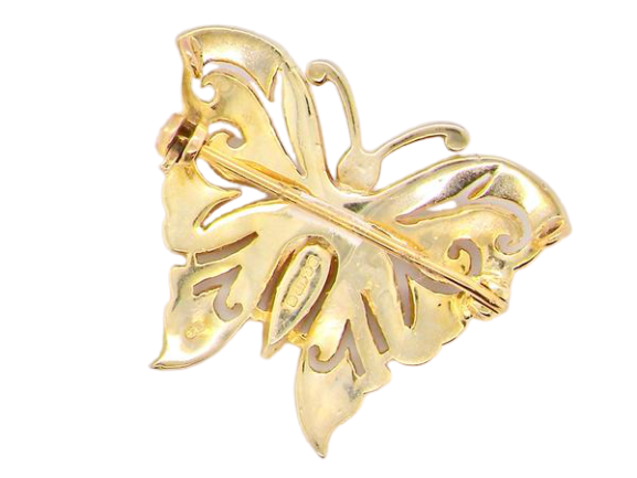 gold butterfly brooch