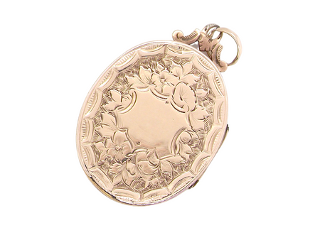 Victorian gold back and front locket