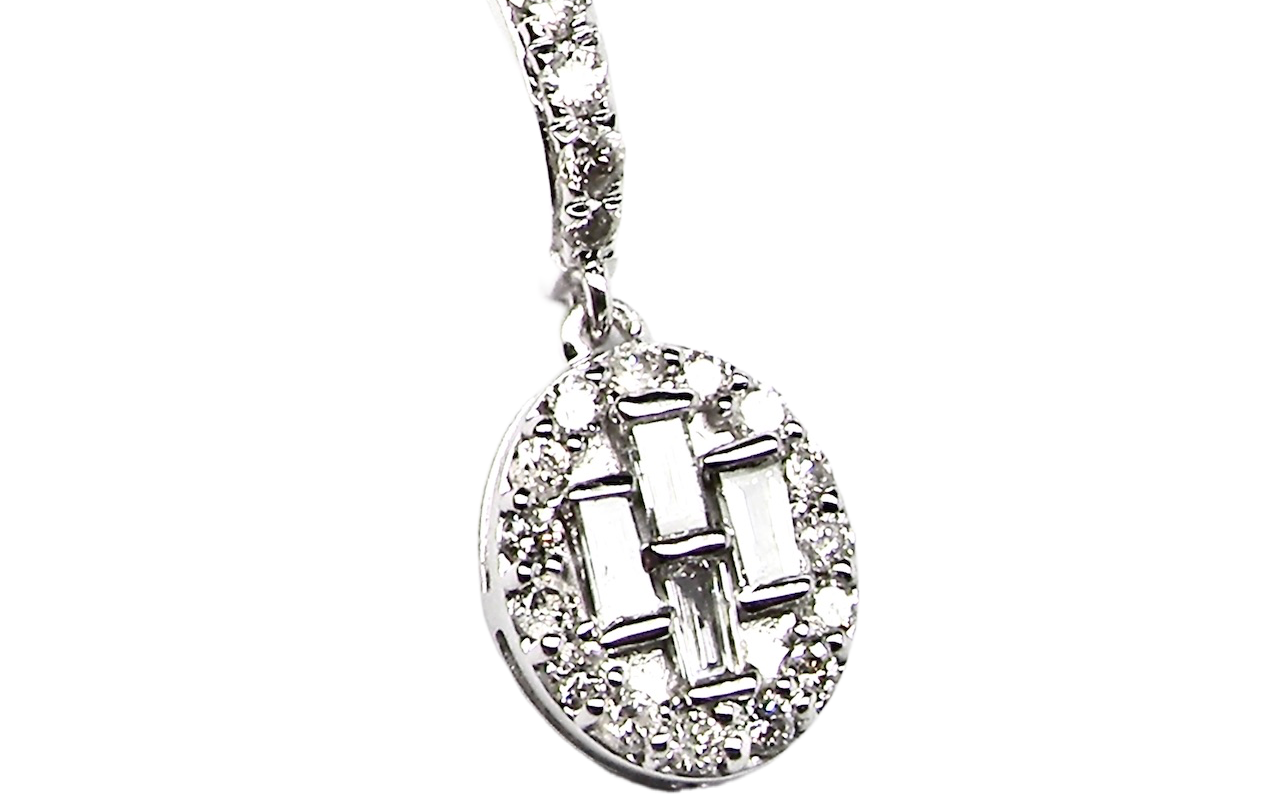 new oval shaped diamond cluster earrings