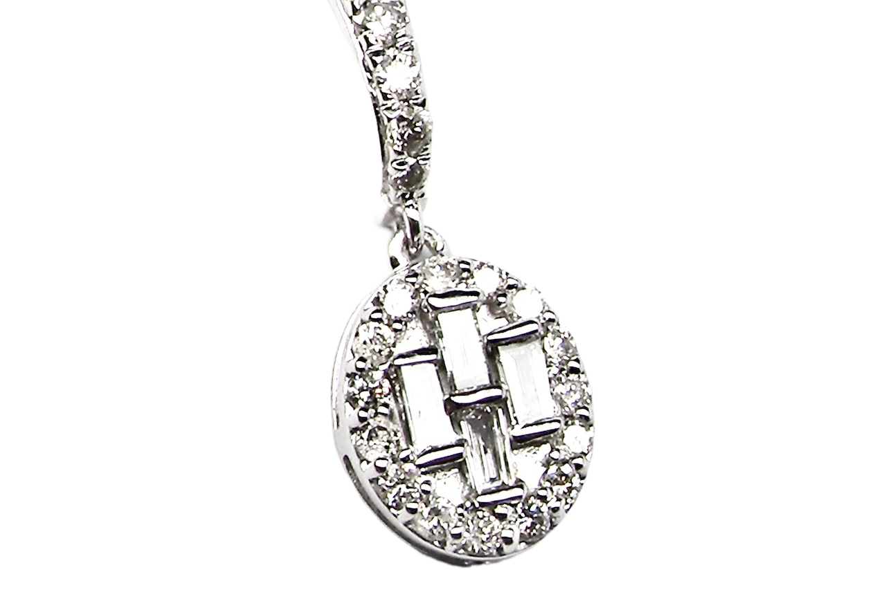 new oval shaped diamond cluster earrings