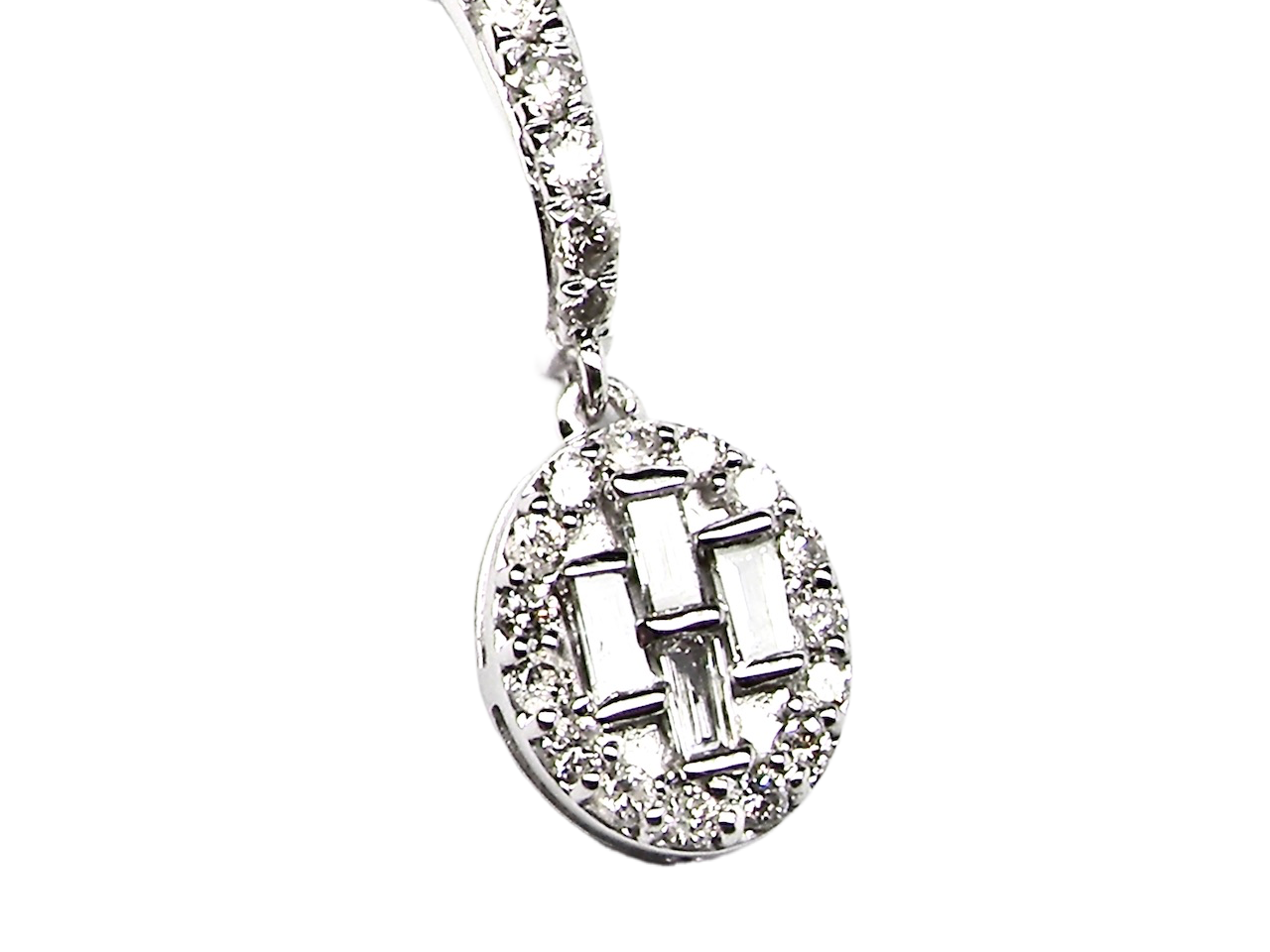 new oval shaped diamond cluster earrings