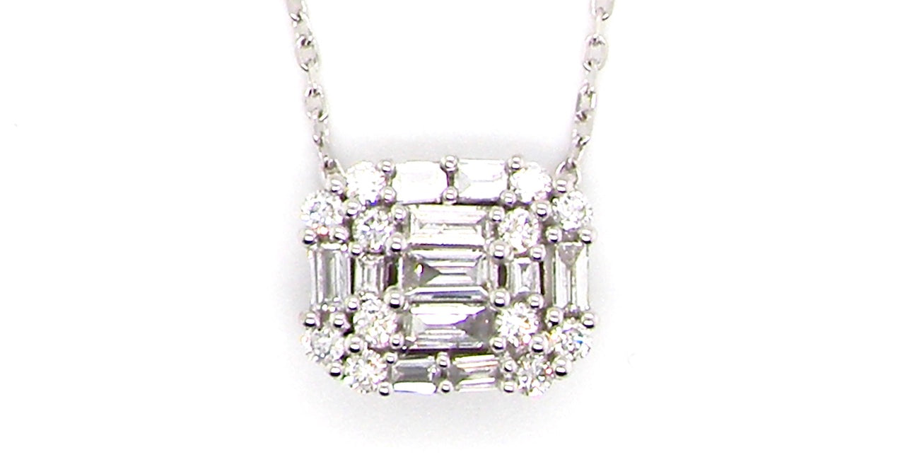 diamond cluster pendant