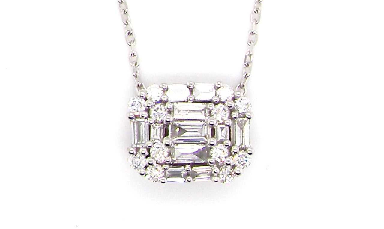 diamond cluster pendant