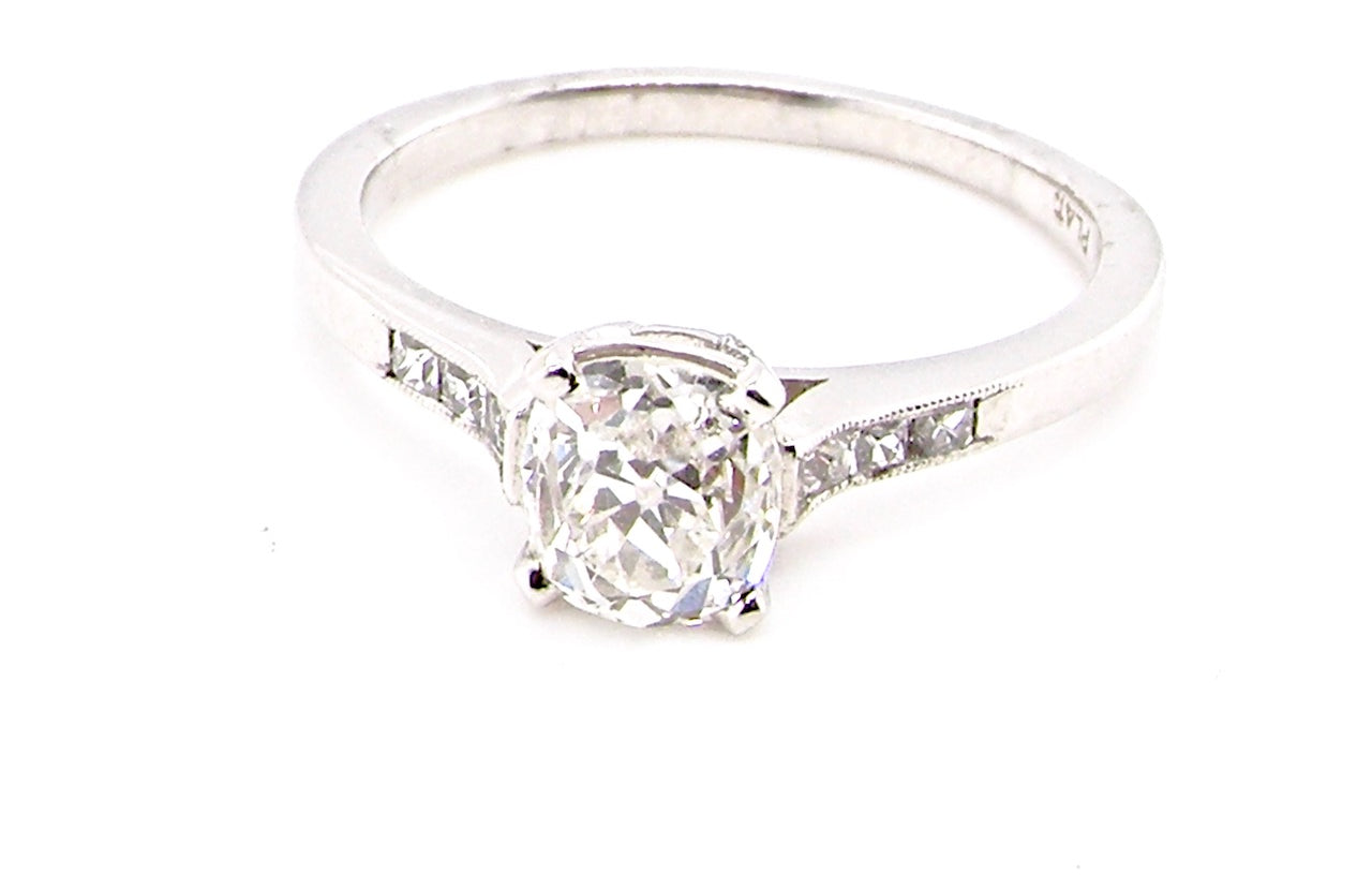 Art deco solitaire diamond ring