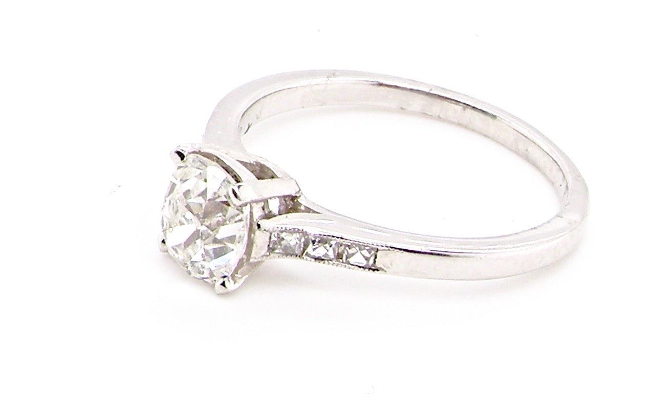 Art deco antique solitaire diamond ring