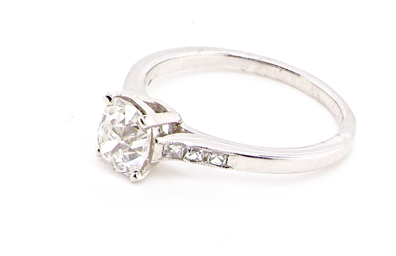 Art deco antique solitaire diamond ring