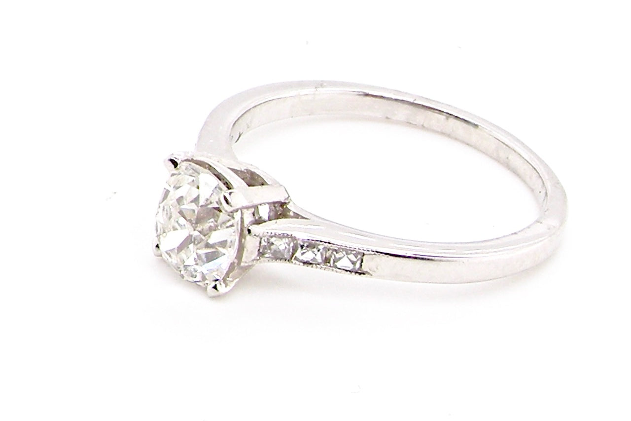 Art deco antique solitaire diamond ring