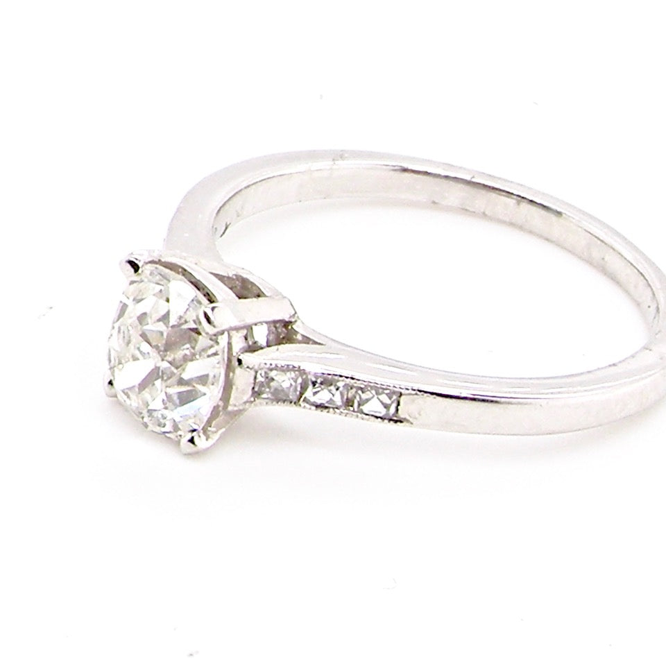 Art deco antique solitaire diamond ring